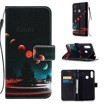 Wandering Earth Matte Leather Wallet Phone Case for LG W30