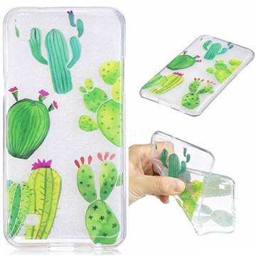 Green Cactus Super Clear Soft TPU Back Cover for LG X Power LS755 K220DS K220 US610 K450