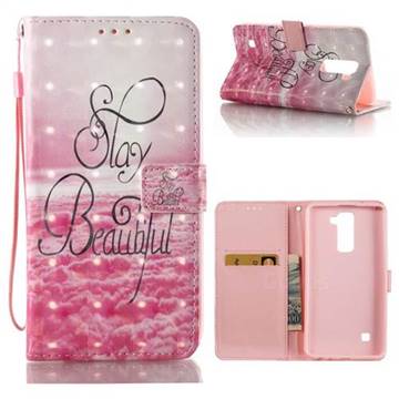 Beautiful 3D Painted Leather Wallet Case for LG X Power LS755 K220DS K220 US610 K450