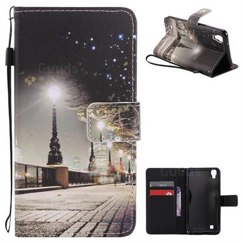 City Night View PU Leather Wallet Case for LG X Power LS755 K220DS K220 US610 K450