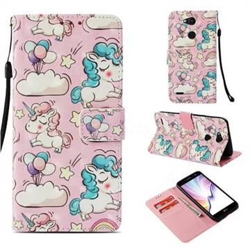 Angel Pony 3D Painted Leather Wallet Case for LG X Power 3