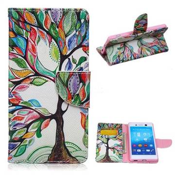 The Tree of Life Leather Wallet Case for Sony Xperia M5 E5603 / M5 Dual E5633