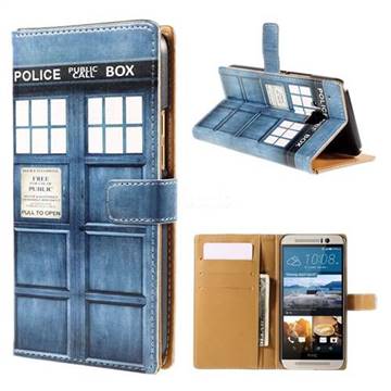Police Box Leather Wallet Case for HTC One M9 Hima