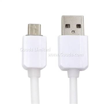 1M V8 Jelly Micro USB Cable for Samsung / HTC / LG / Nokia / Sony - White