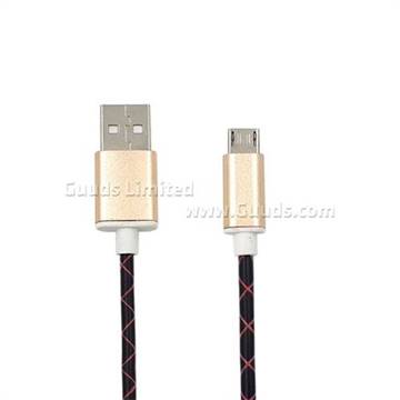Mesh Soft High Speed Micro USB Cable for Samsung / HTC / LG / Sony etc - Champagne + Rose