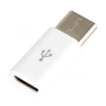 Portable Micro USB Female to Type-C Male Adapter - White