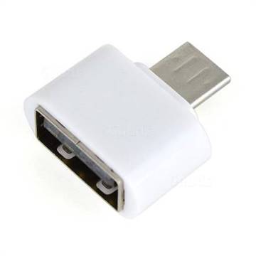 Portable Micro USB Male to USB A Female Adapter OTG Adapter - White
