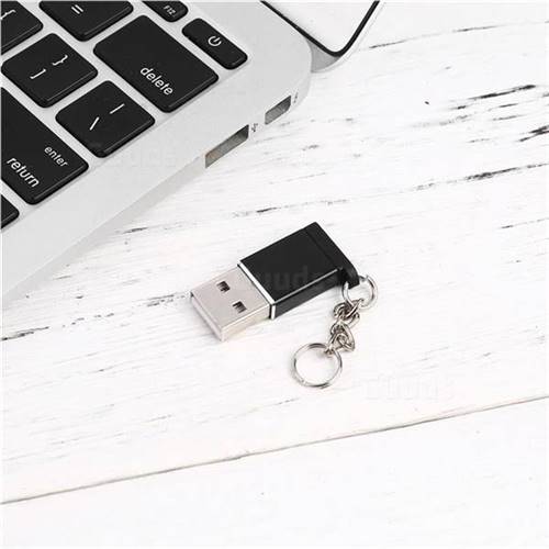 Keychain Aluminum Alloy TypeC Female to USB A Male Connector Adapter