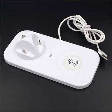 USB to 3 in 1 Mobile Phone Charging Station with Wireless Charger Pad Stand Holder UV-02