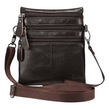Genuine Leather Holster Satchel Universal Multi-functional Waist Phone Bag Pocket Case - Brown