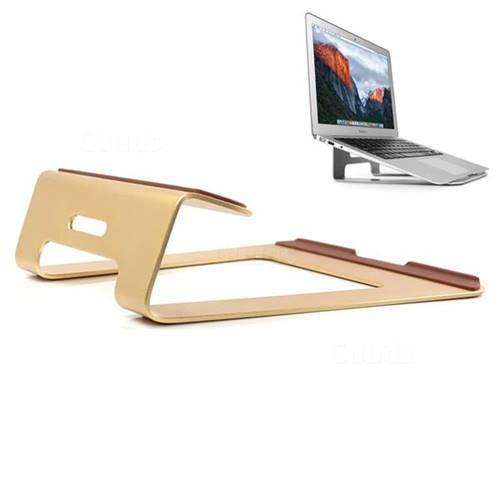 Universal Aluminum Alloy Stand Holder Pad for Apple Macbook Thinkpad Laptop - Champagne