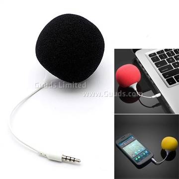 3.5 mm Balloon Speaker Audio Dock with Sponge Hat - Black