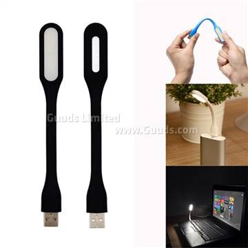 Flexible USB Portable LED Light Lamp for PC Notebook Laptop Power Bank - Black