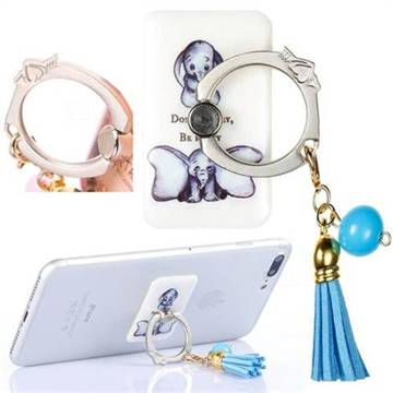 Universal 360 Rotation Stylish Holder Finger Ring Kickstand with Tassel for Mobile Phone Folding - Be Happy Elephant