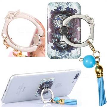 Universal 360 Rotation Stylish Holder Finger Ring Kickstand with Tassel for Mobile Phone Folding - Cloud Kito