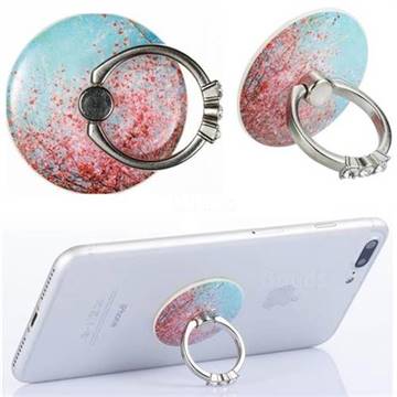 Flexible Universal 360 Rotation Stylish Holder Finger Ring Kickstand for Mobile Phone Folding - Cherry Blossoms