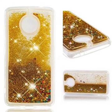 Dynamic Liquid Glitter Quicksand Sequins TPU Phone Case for Motorola Moto E4 Plus(Europe) - Golden