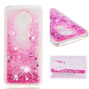 Dynamic Liquid Glitter Quicksand Sequins TPU Phone Case for Motorola Moto E5 - Rose