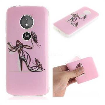 Butterfly High Heels IMD Soft TPU Cell Phone Back Cover for Motorola Moto E5