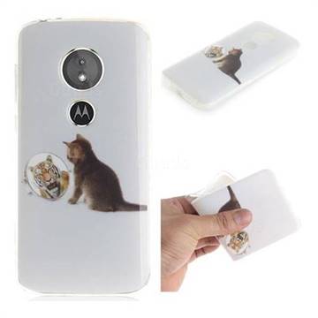 Cat and Tiger IMD Soft TPU Cell Phone Back Cover for Motorola Moto E5