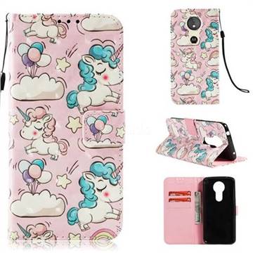 Angel Pony 3D Painted Leather Wallet Case for Motorola Moto E5