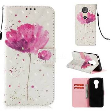 Watercolor 3D Painted Leather Wallet Case for Motorola Moto E5