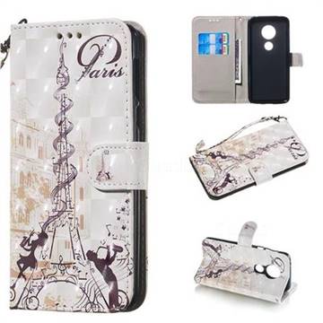 Tower Couple 3D Painted Leather Wallet Phone Case for Motorola Moto E5