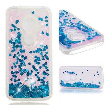 Dynamic Liquid Glitter Quicksand Sequins TPU Phone Case for Motorola Moto E5 Plus - Blue