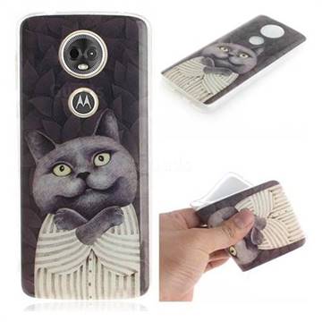 Cat Embrace IMD Soft TPU Cell Phone Back Cover for Motorola Moto E5 Plus