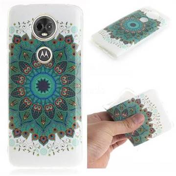 Peacock Mandala IMD Soft TPU Cell Phone Back Cover for Motorola Moto E5 Plus