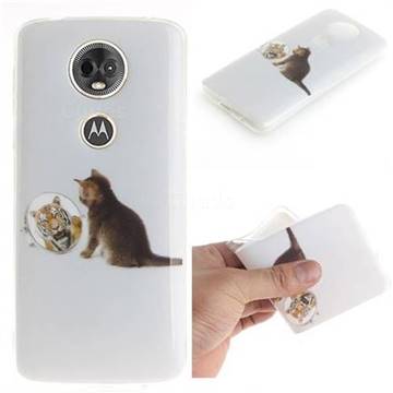Cat and Tiger IMD Soft TPU Cell Phone Back Cover for Motorola Moto E5 Plus
