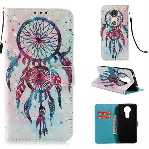 ColorDrops Wind Chimes 3D Painted Leather Wallet Case for Motorola Moto E5 Plus
