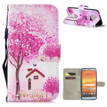 Tree House 3D Painted Leather Wallet Phone Case for Motorola Moto E5 Plus