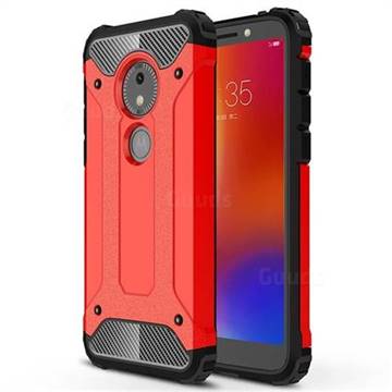King Kong Armor Premium Shockproof Dual Layer Rugged Hard Cover for Motorola Moto E5 Play Go - Big Red