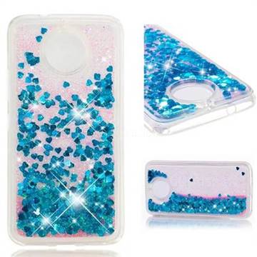 Dynamic Liquid Glitter Quicksand Sequins TPU Phone Case for Motorola Moto E5 Play - Blue