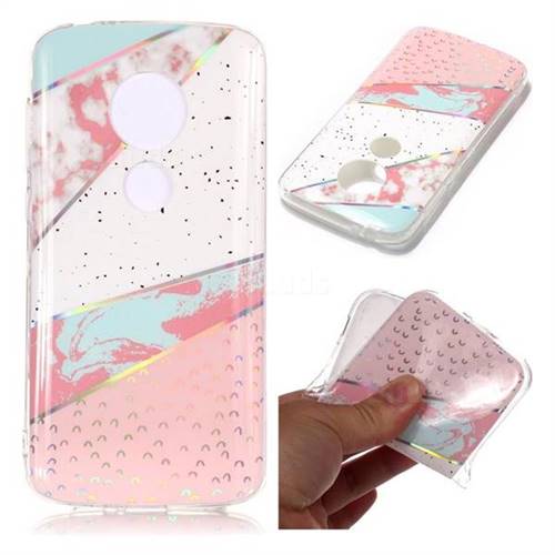 Matching Color Marble Pattern Bright Color Laser Soft TPU Case for Motorola Moto E5 Play