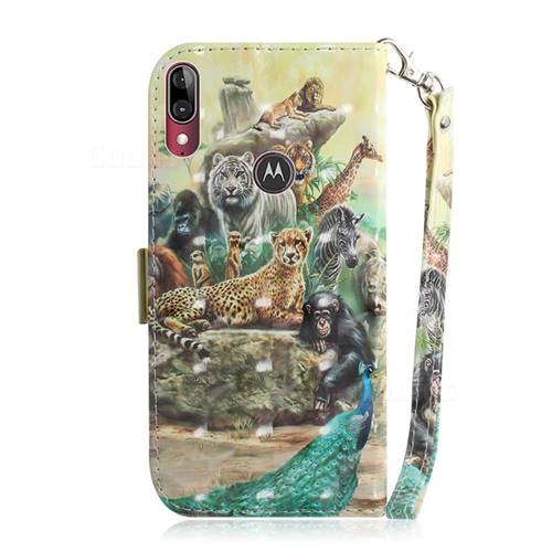 Beast Zoo 3D Painted Leather Wallet Phone Case for Motorola Moto E6 ...