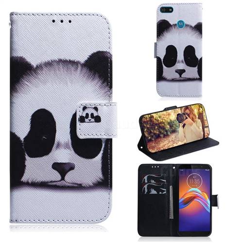 Sleeping Panda PU Leather Wallet Case for Motorola Moto E6 Play