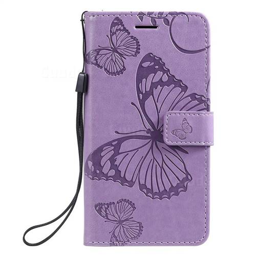 Embossing 3D Butterfly Leather Wallet Case for Motorola Moto E6 Play ...