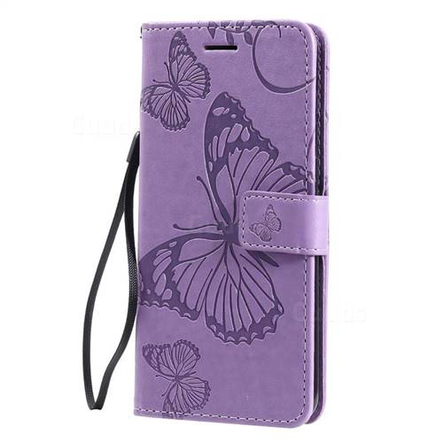 Embossing 3D Butterfly Leather Wallet Case for Motorola Moto E6 Play ...