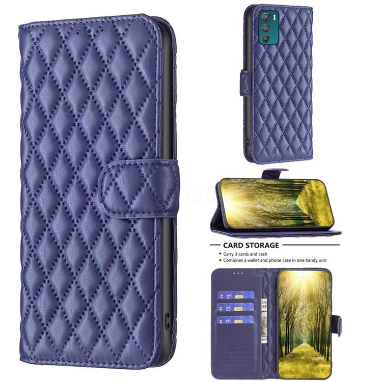 Binfen Color BF-14 Fragrance Protective Wallet Flip Cover for Motorola Moto G42 - Blue