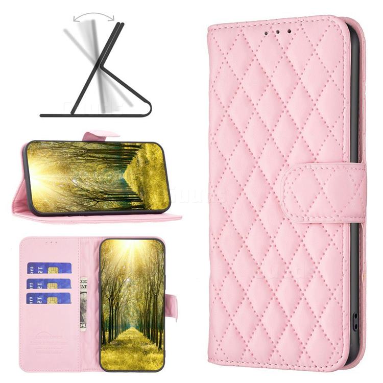 Binfen Color BF-14 Fragrance Protective Wallet Flip Cover for Motorola Moto G 5G 2023 - Pink