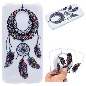 Feather Black Wind Chimes Super Clear Soft TPU Back Cover for Motorola Moto G5 Plus