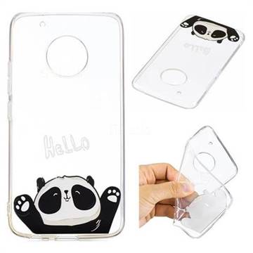 Hello Panda Super Clear Soft TPU Back Cover for Motorola Moto G5 Plus