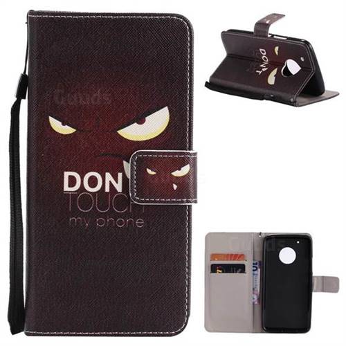 Angry Eyes PU Leather Wallet Case for Motorola Moto G5 Plus