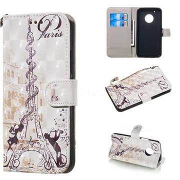 Tower Couple 3D Painted Leather Wallet Phone Case for Motorola Moto G5 Plus