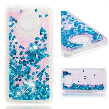 Dynamic Liquid Glitter Quicksand Sequins TPU Phone Case for Motorola Moto G5S - Blue