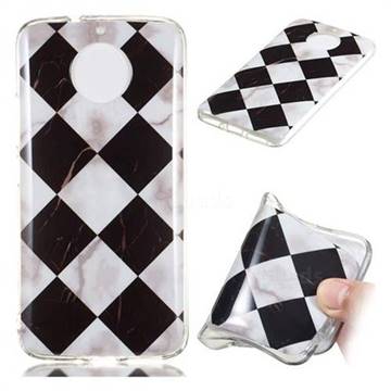 Black and White Matching Soft TPU Marble Pattern Phone Case for Motorola Moto G5S