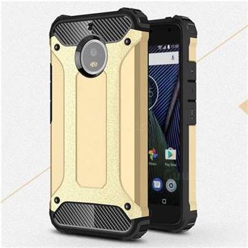King Kong Armor Premium Shockproof Dual Layer Rugged Hard Cover for Motorola Moto G5S - Champagne Gold
