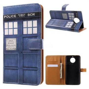 Police Box Leather Wallet Case for Motorola Moto G5S